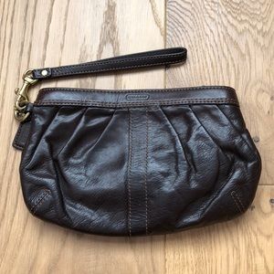 Coach leather wristlet